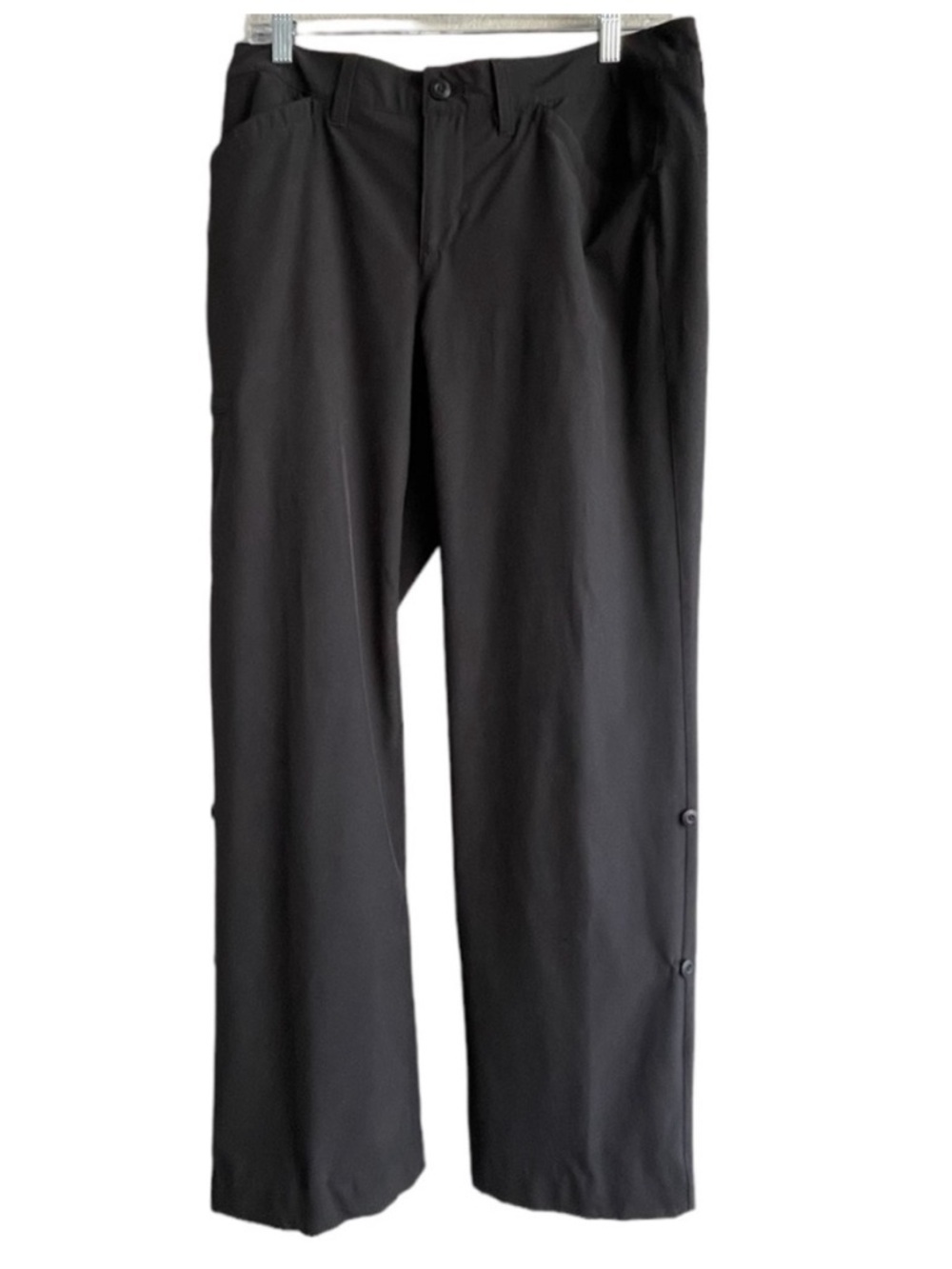 Eddie Bauer Stretch Convertible Roll Tab Hiking Pants Women’s Size 10 in Black - Picture 2 of 15